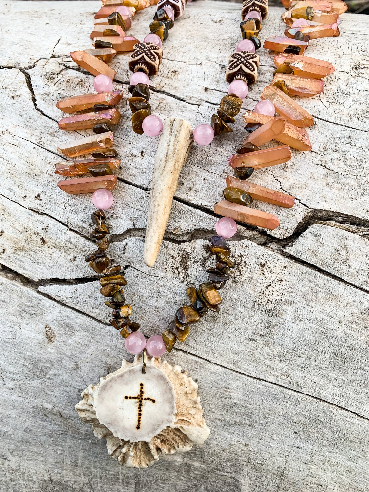 Beauty from Ashes Antler Necklace